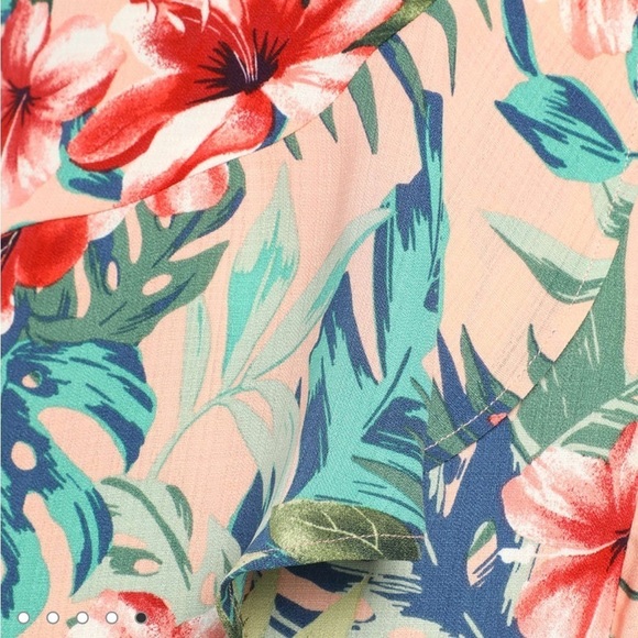 NWT - Lulus Terrifically Tropical Pink Tropical Print Ruffled Skort - Picture 5 of 11